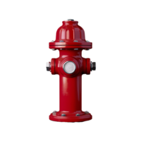 Red Fire Hydrant on Transparent Background for Graphic Design Projects png