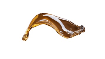 Golden liquid splash with transparent background showcasing dynamic flow and texture png
