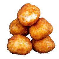Crispy Cheese Balls on Transparent Background for Culinary Presentations png