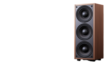 High-Quality Audio Speaker with Three Drivers on Transparent Background png