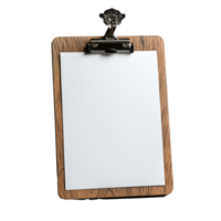 Clipboard with blank sheet on transparent background for versatile design use png