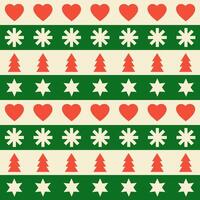 Geometric colorful striped seamless pattern. Trendy abstract swiss background. Red, green and beige colors. vector