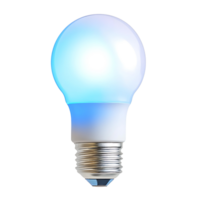 A light bulb with blue and white light png
