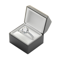 A diamond ring in a black box png