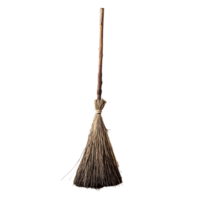 A broom with a long handle and a wooden handle png