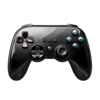 A black game controller with buttons on it png