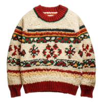 A sweater with a colorful pattern on it png