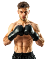 Confident Boxer Ready to Fight isolated on transparent background png
