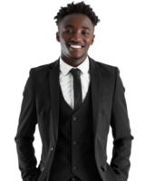 Stylish man in a suit isolated on transparent background png