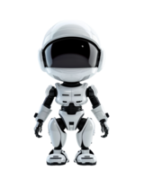 Futuristic robot character w isolated on transparent background png