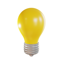 3D Light Bulb Rendering Bright and Energy-Efficient Solution png