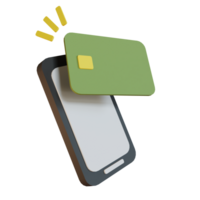 Realistic 3D Mobile Device Highlighting NFC Functionality png