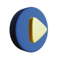 3D Play Button Icon Dynamic and Engaging png