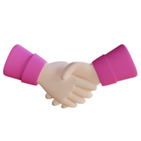 Stylish 3D Feminine Hand Shake Pose png