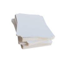 3D Stack of Paper with Clean and Crisp Edges png