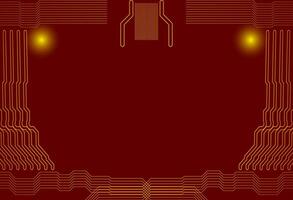 background with regular lines model of backstage screen. red and gold color. with yellow light. vector