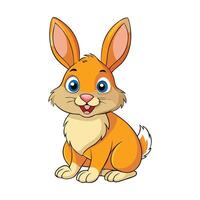 rabbit cartoon illustration with white background vector