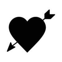 Heart with Arrow Outline vector