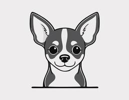 a chihuahua dog is shown in a cartoon style vector
