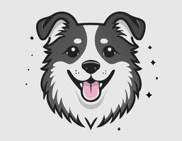 a cartoon dog with a long tongue and a smile vector