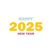 Happy New Year 2025 text design Cover of business diary for 2025 with wishes Brochure design vector