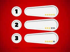 Infographics with menu items and rating vector