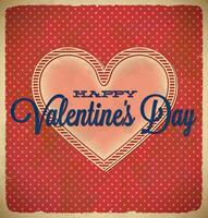 Valentine's Day card with polka dots vector