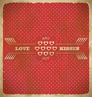Valentine's Day polka dot card with tiny hearts vector