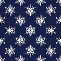 Snowflake seamless pattern, detailed hand drawn line illustration. Graphic outline doodle drawing. Christmas and New Year background for frosty winter design, gift wrapping, packaging, textile vector