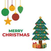 Merry christmas and happy new year of greeting cards, poster and banner background design template vector
