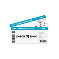 Airplane tickets boarding pass ticket design template vector