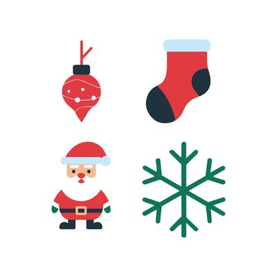Christmas day theme icon silhouette style