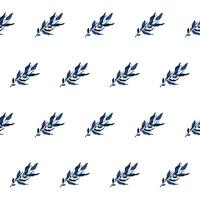 A pattern with blue leaves on it vector