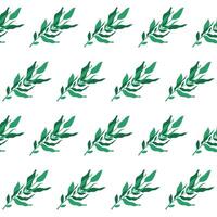 A pattern with green leaves on it vector