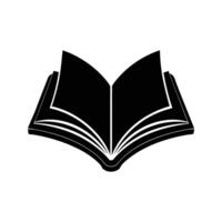 An open book icon on a white background vector