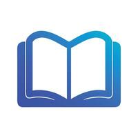 An open book icon on a white background vector