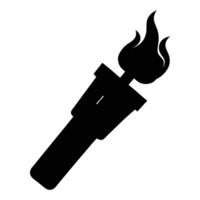 Silhouette of a Torch icon vector