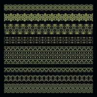 Simple vintage border. A combination of beautiful horizontal beautiful smooth carvings. vector