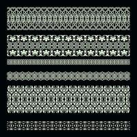 Simple vintage border. A combination of beautiful horizontal carvings. vector