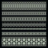 Simple vintage border. A beautiful and dense combination of beautiful horizontal seamless carvings. vector