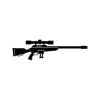 A rifle and scope on a white background vector