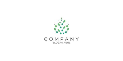 Digital leave logo design with modern style premium vector