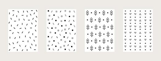 Set geometric seamless patterns, elegant ornaments, design paper, wallpaper, textile, print, wonderful collection vector
