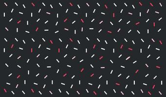 Modern simple pattern with cute elements, geometric shapes, black background, seamless pattern, lovely card, design for decoration, wrapping paper, print, fabric or textile vector