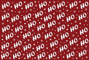 Christmas seamless pattern with words ho with red background, Christmas card design, Merry Christmas, Happy New Year, ho ho ho Santa Claus laugh vector