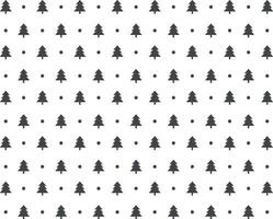 Cute Christmas pattern with firs, Christmas ornaments, art, decor, pretty design, white background, print vector
