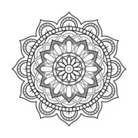 Simple Beautiful Floral Mandala Design, A Creative Ornamental Decorative Element In A Circle Shape. vector