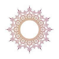 Gradient Colorful Mandala Design Frame. vector