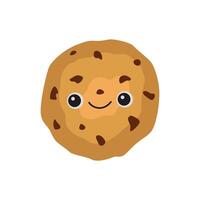 Cute Cookie with smiling face vector