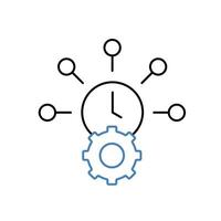 time management concept line icon. Simple element illustration. time management concept outline symbol design. vector